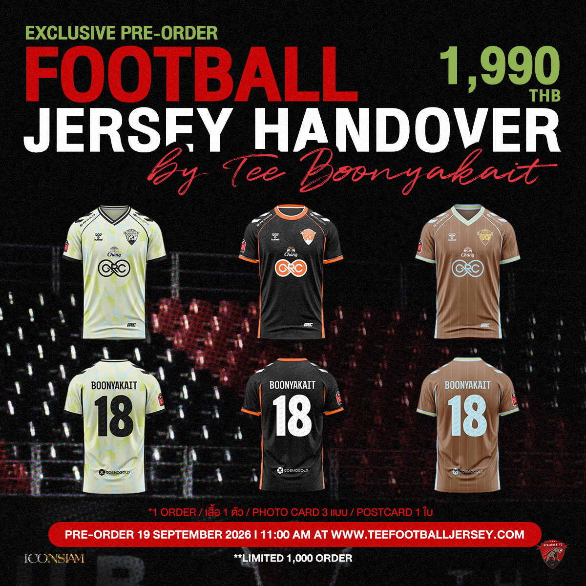Uthaithani FC 26/27 jerseys BOONYAKAIT 18 poster